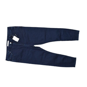 NEW Asos Women's Plus Size 20 Skinny Jeans Blue Cotton Blend Zip Solid